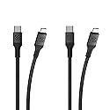 Scosche Ci4B4SG-2PKBP0 MFi Certified USB-C to Lightning Cable | Fast Charging Braided Cord for Apple iPhone 14/13/12/11, iPad, AirPods Pro, Apple…