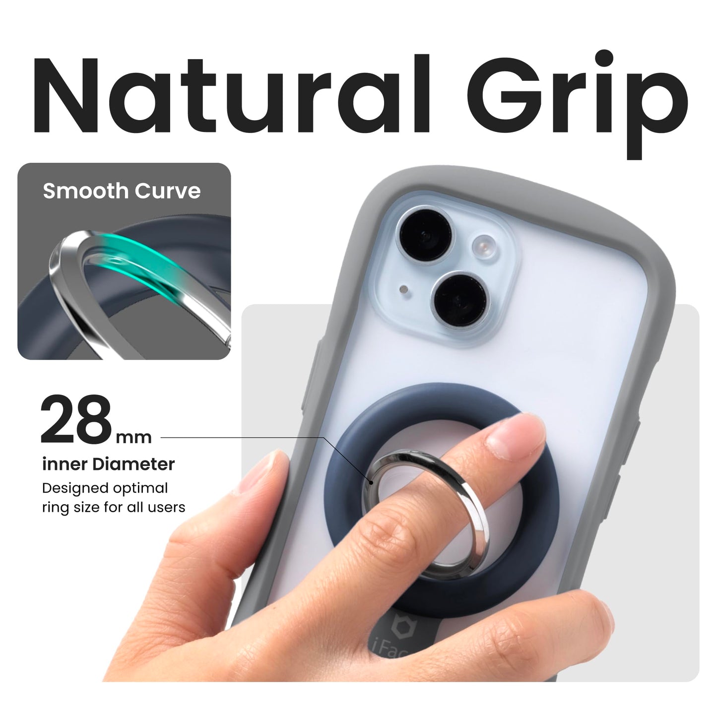 iFace MagSynq Smart Finger Ring Holder [ Compatible with MagSafe ] Magnetic Universal Smartphone Accessory for Girls/Women - Cute Stick-On Phone