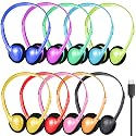 MENGLALA USB Type C Kids Headphones Bulk for Classroom School 10 Pack,Wired On Ear USB C Headphones for School Student Children Compatible