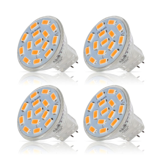 Simba Lighting LED MR11 3W Flood Light Bulb, GU4 Bi-Pin Base, 3000K, 4 Pack