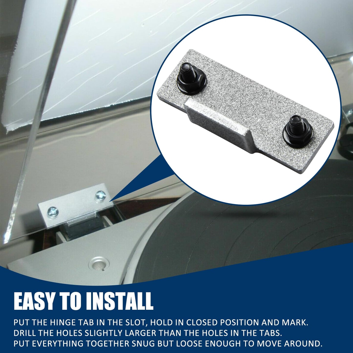 Dust Cover Hinge Repair Kit Compatible with Technics Turntables SL-D2 3200 B2 Q2 D3 1 Pair