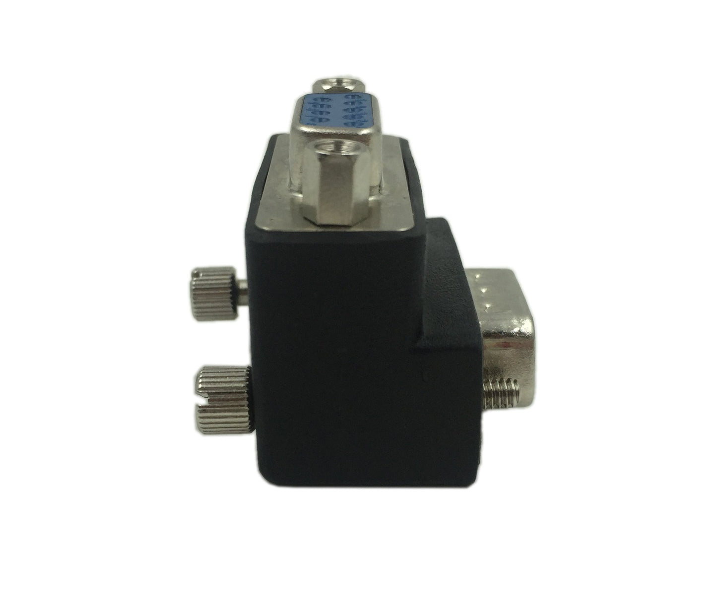 CERRXIAN 90 Degree DB9 9 Pin RS 232 Male to Female Serial Gender Changer Extension Cable Converter Adapter Coupler
