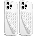 Anteel 2026 Upgraded 2 Pack Silicone Suction Cup Phone Case Mount Double Sided, Non Slip Phone Accessories, Hands-Free Strong Grip Silicon Phone