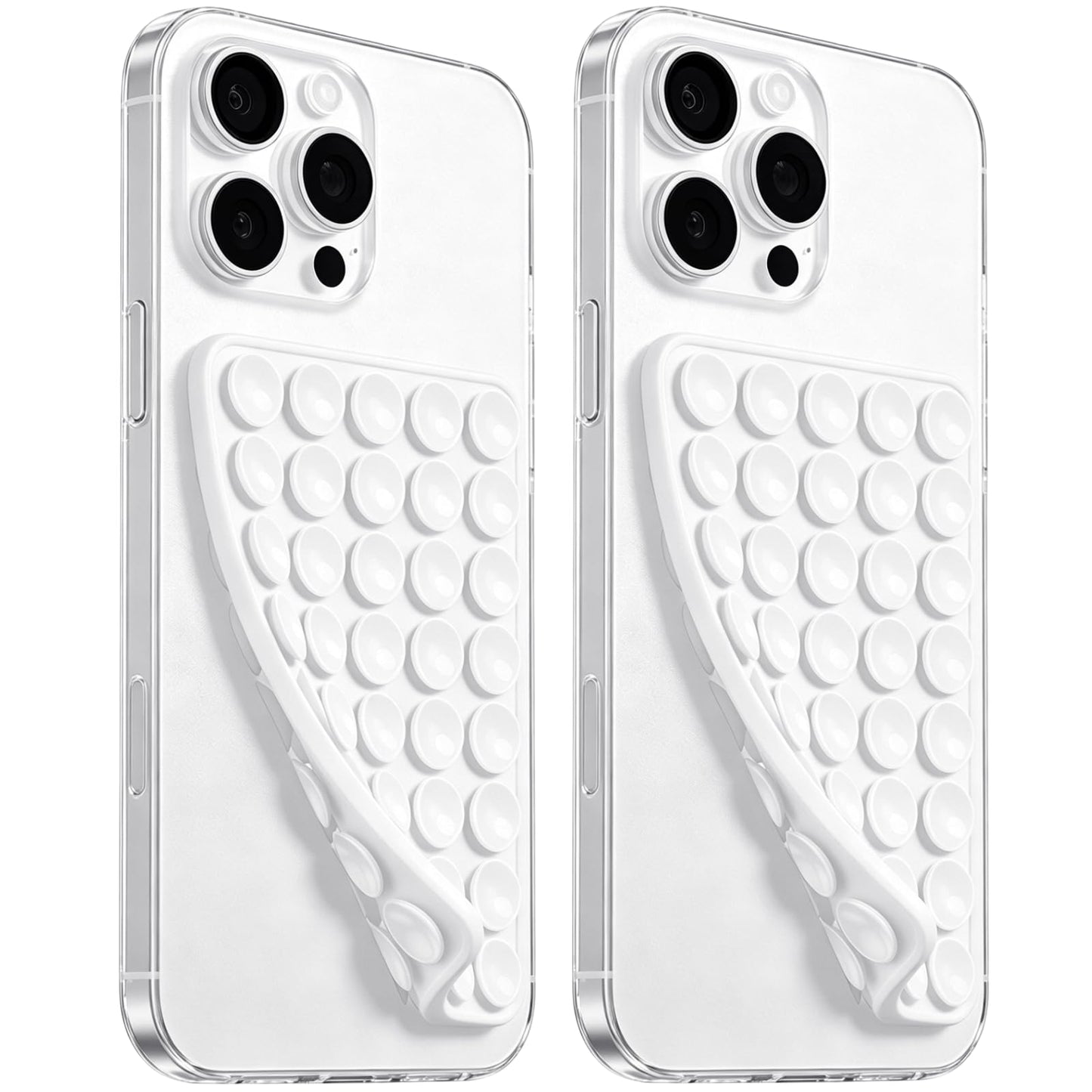 Anteel 2026 Upgraded 2 Pack Silicone Suction Cup Phone Case Mount Double Sided, Non Slip Phone Accessories, Hands-Free Strong Grip Silicon Phone