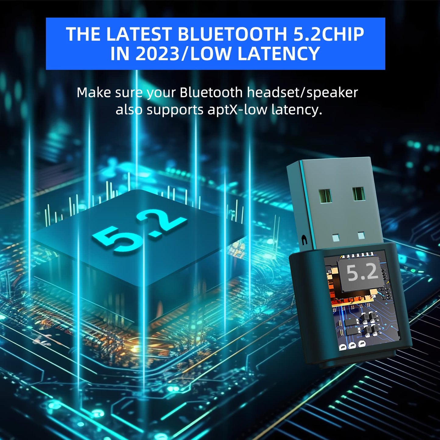 Smof Bluetooth Audio Adapter for PS5, PS4, Mac, Wireless Audio Transmitter