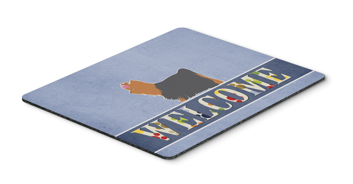 Caroline's Treasures BB5538MP Yorkshire Terrier Yorkie Welcome Mouse Pad, Hot Pad or Trivet, Large, Multicolor