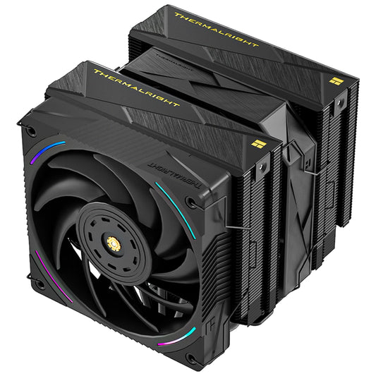 Thermalright Royal Pretor 130 Ultra Black CPU Cooler, 7 Heat Pipes Heatsink CPU Cooling, Black Brushed Top Cover, for Intel