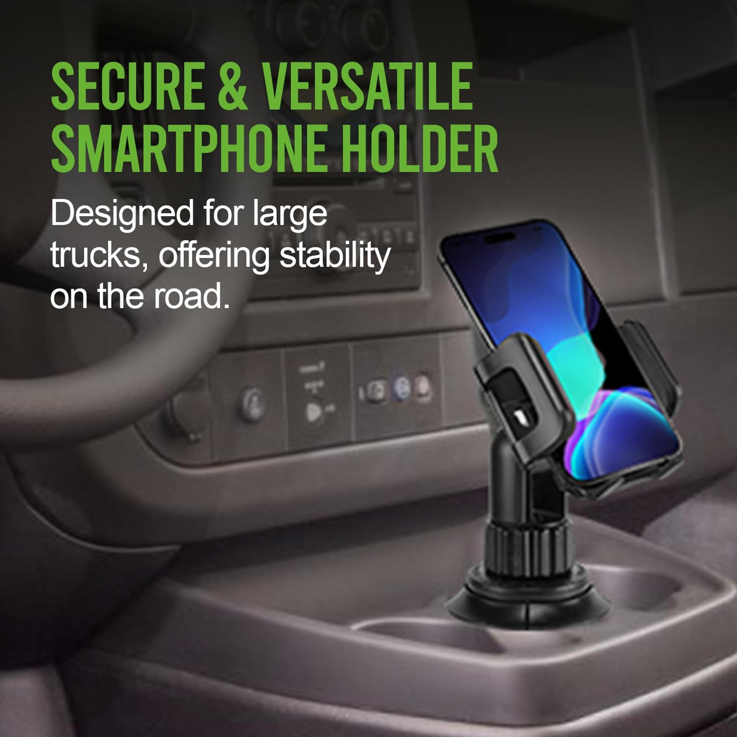 Cellet Car Cup Holder Phone Mount, Phone Holder Mount Cradle Universal Adjustable Compatible for Apple iPhone, Samsung Galaxy, Moto, Google Pixel