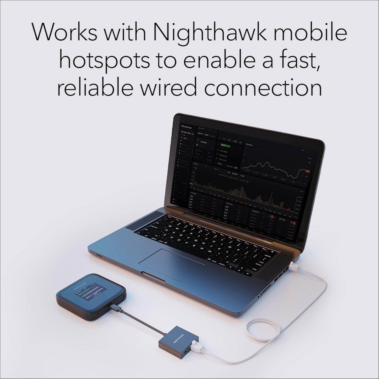 NETGEAR Nighthawk USB-C to Ethernet Adapter with 60W Passthrough Charging (USB2ETH) - Fast Wired Gigabit Ethernet - Universally Compatible