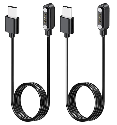2xPack USB C Magnetic Charger Cables for PLAUD Note AI Voice Recorder 4 Pin Replacement Magnetic Charging Cable Cord, Back Up Accessories