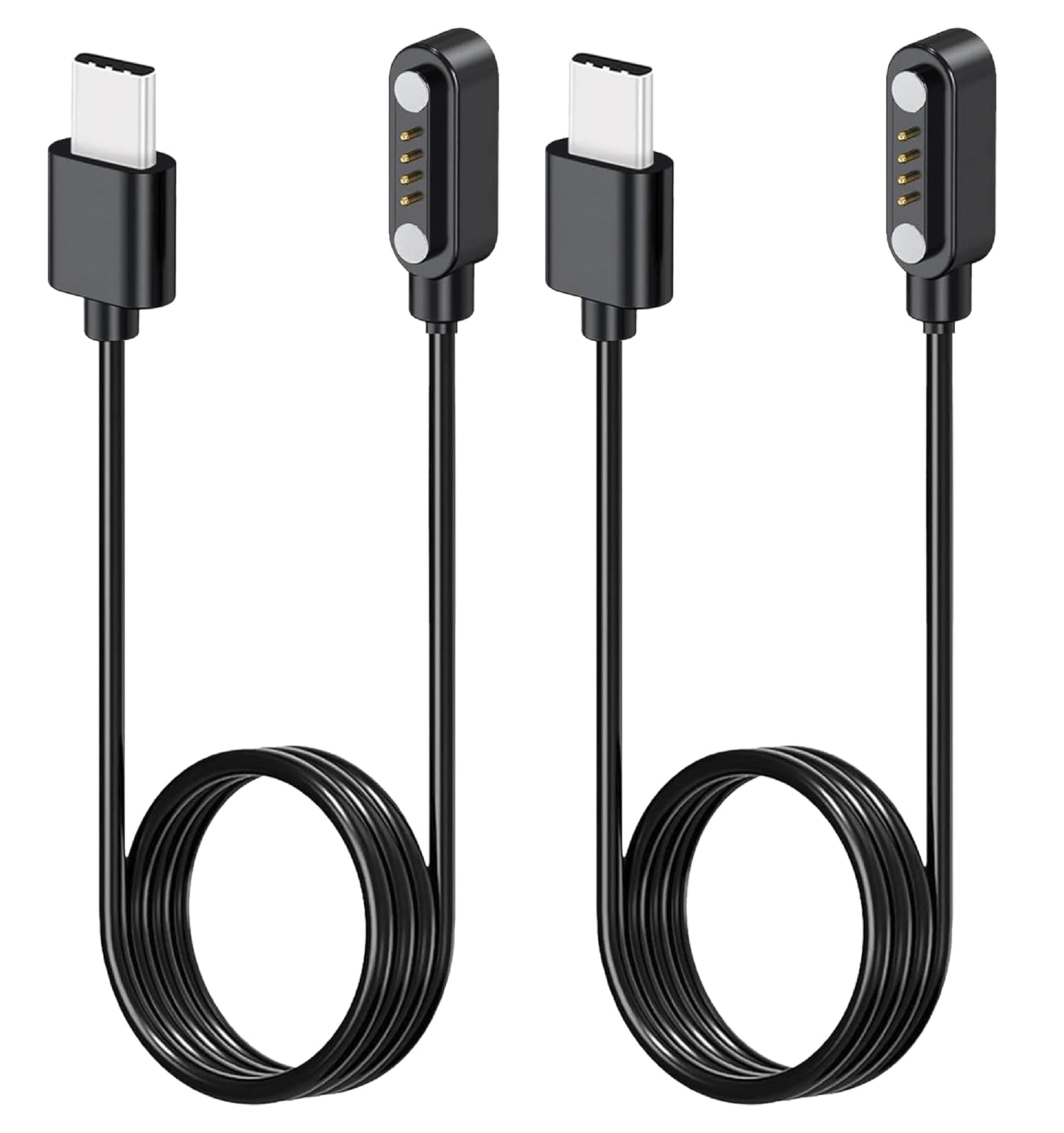 2xPack USB C Magnetic Charger Cables for PLAUD Note AI Voice Recorder 4 Pin Replacement Magnetic Charging Cable Cord, Back Up Accessories