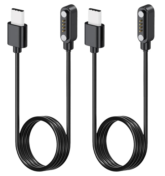 2xPack USB C Magnetic Charger Cables for PLAUD Note AI Voice Recorder 4 Pin Replacement Magnetic Charging Cable Cord, Back Up Accessories