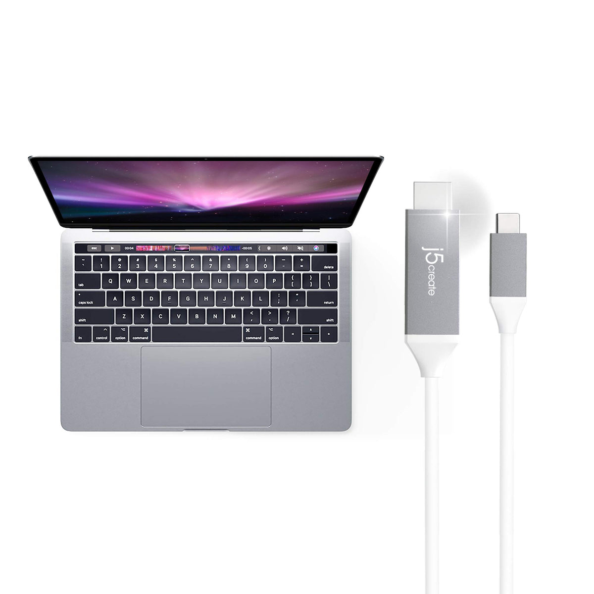 j5create USB Type C to 4K@60Hz HDMI 6ft Cable with HDMI ATC