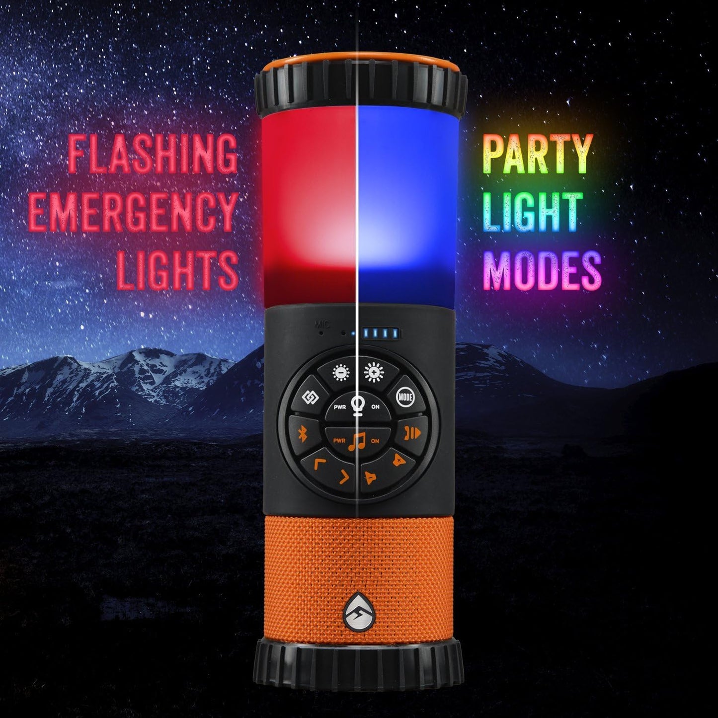 ECOXGEAR EcoLantern: Indoor/Outdoor Portable Bluetooth Speaker, 88dB Loud, IP67 Waterproof, with 360 Degree Sound and Party Lights, 20+ Hours Playtime