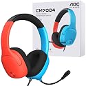 AOC Gaming Headset for Nintendo Switch 2/OLED/Lite, Wired Gaming Headphones with Mic, 3.5mm Stereo Gaming Headset with Noise Cancelling Microphone