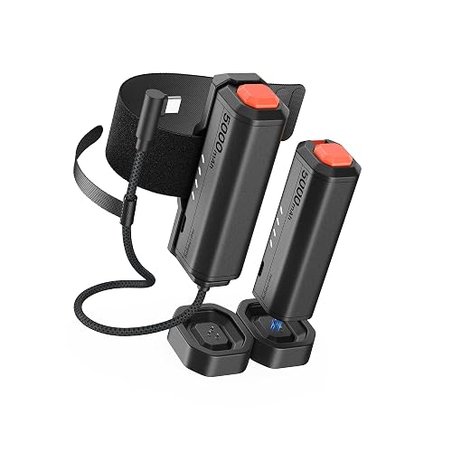 KIWI design P5000 Compact Power Bank, 2 Pack 5000mah Battery Pack Compatible with Meta Quest 3/3S/2/Pro, 20W Fast Charing, Swap for Infinite Power