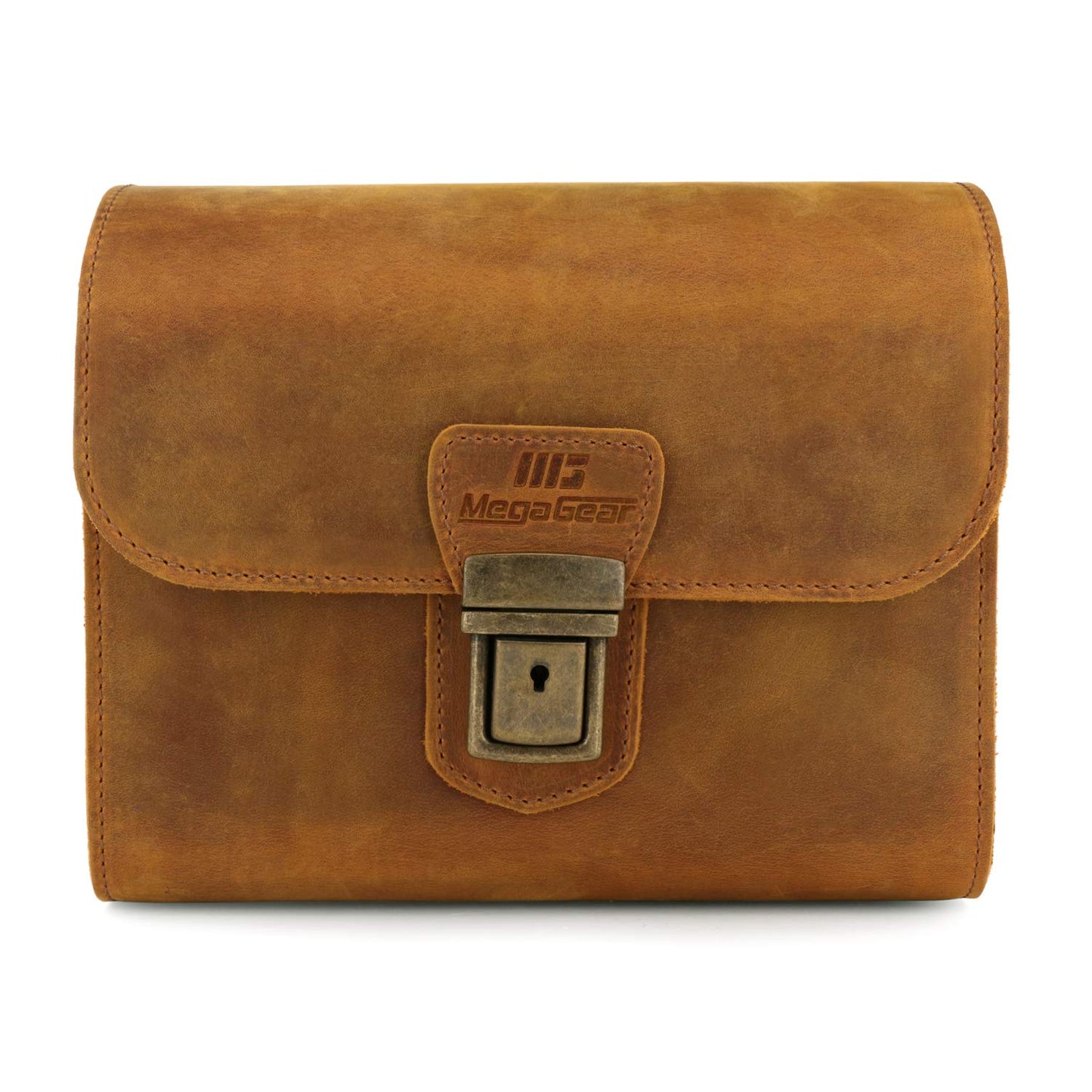 MegaGear Pebble Genuine Leather Camera Messenger Bag for Mirrorless, Instant and DSLR Cameras