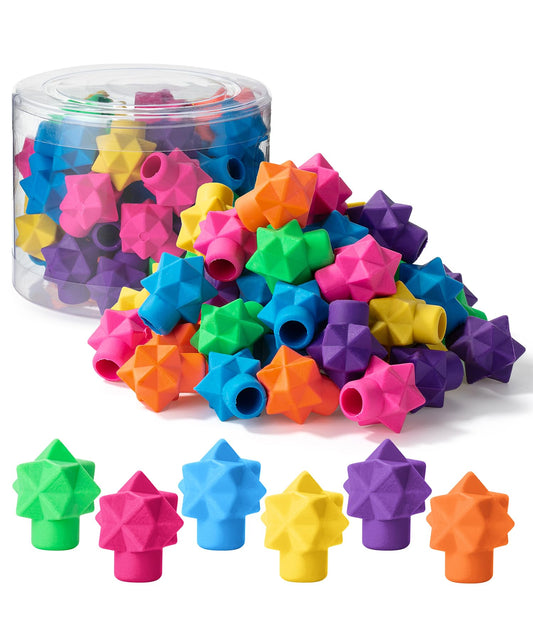 Mr. Pen- Pencil Top Erasers, 48 Pack, Vibrant Colors, Latex-Free