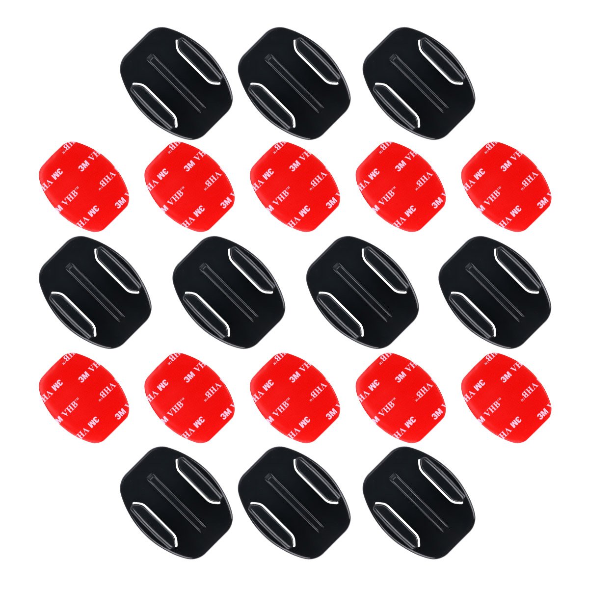 AFAITH 10 Pack of 3M Flat Adhesive Mounts for GoPro Camera Case
