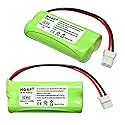 HQRP Cordless Phone Battery 2-Pack Compatible with VTech BT166342 / BT266342 CL84100 CL84200 CL84250 CL84300 CL84350 CL82203 CL82353 CL82453 CL82553