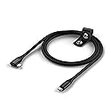 Satechi Right Angle USB C to USB C Cable, 90 Degrees, 240W PD, 20Gbps Transfer Speed, 4k/60Hz Video Output, 1m/3.3ft, Braided, for iPhone 17, MacBook