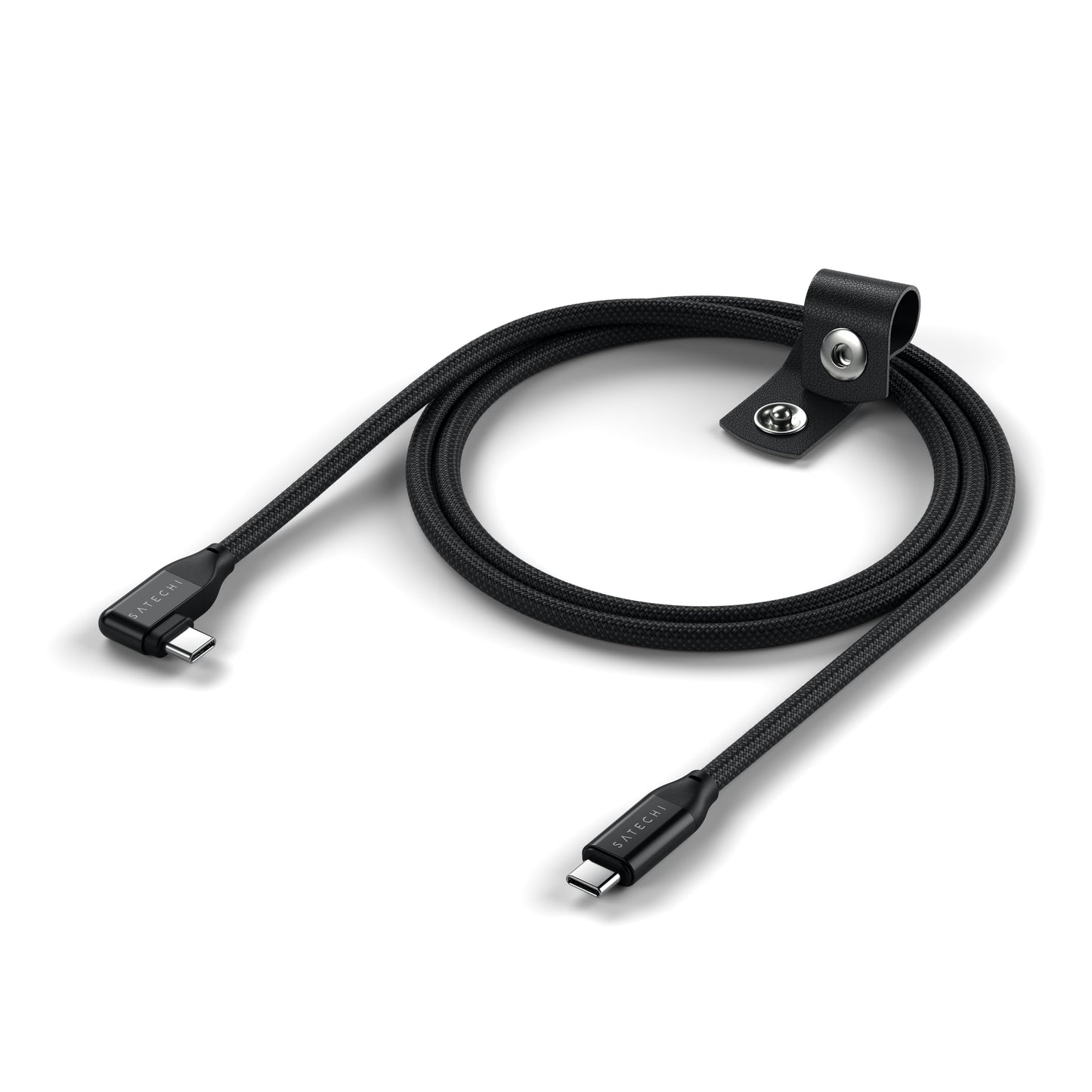 Satechi Right Angle USB C to USB C Cable, 90 Degrees, 240W PD, 20Gbps Transfer Speed, 4k/60Hz Video Output, 1m/3.3ft, Braided, for iPhone 17, MacBook