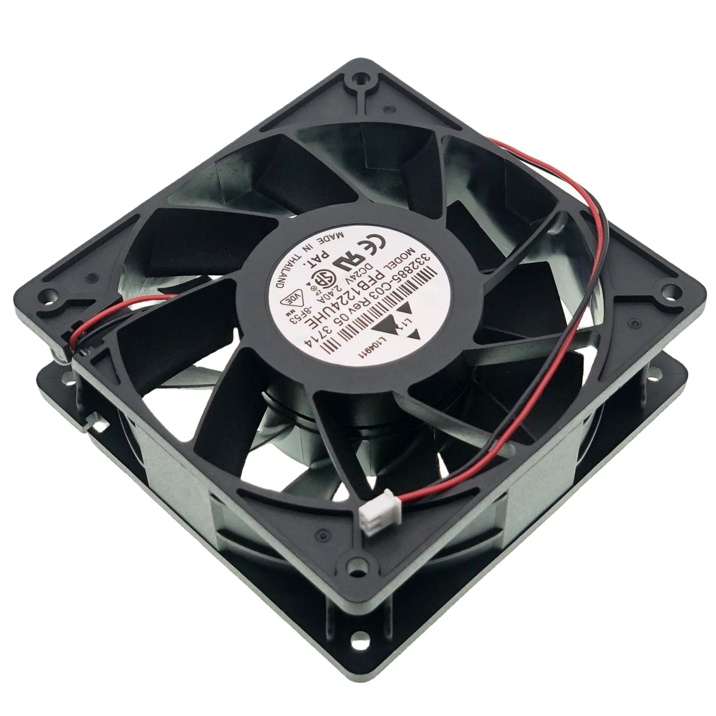 LEYEYDOJX for PFB1224UHE DC BRUSHLESS Fan, DC 24V 2.40A 12CM Size :120×120×38mm,2-pin 2-Wire Inverter Cooling Fan.