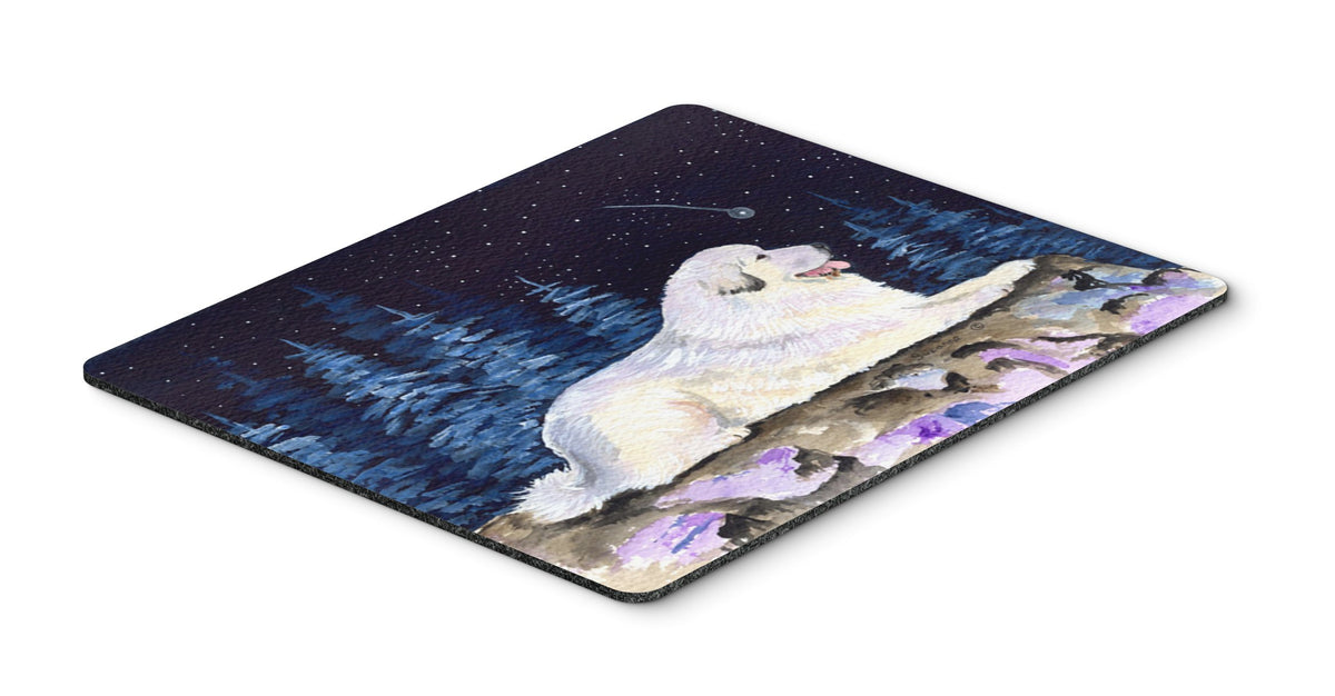 Caroline's Treasures SS8438MP Starry Night Great Pyrenees Mouse Pad, Hot Pad or Trivet for Home Office Gaming Working Computers Laptop Mouse