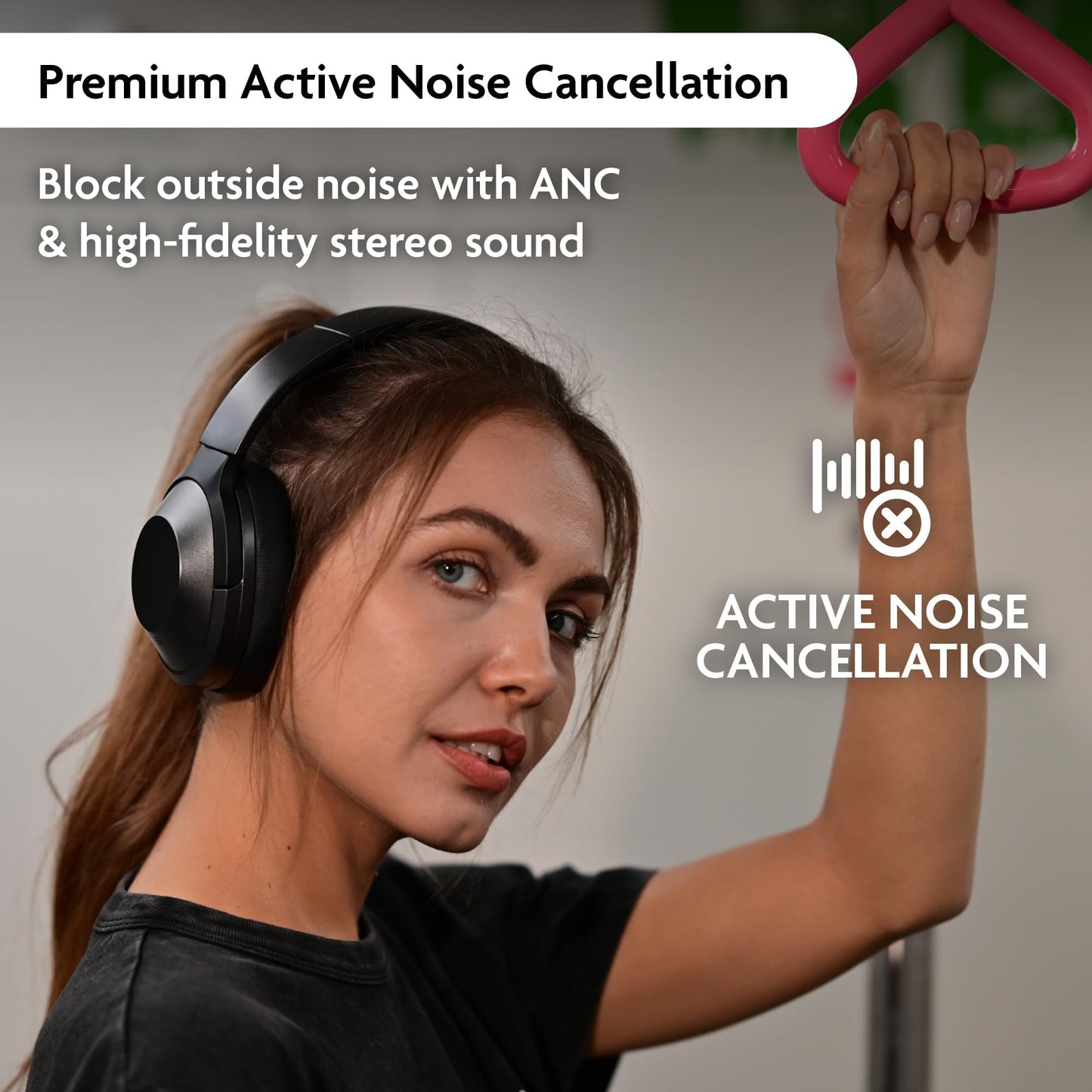 YOOZER Go ANC Wireless Over-Ear Headphones, Legendary Hybrid Active Noise Cancelling Over-Ear Headset with High-Fidelity Stereo Sound, Transparency…