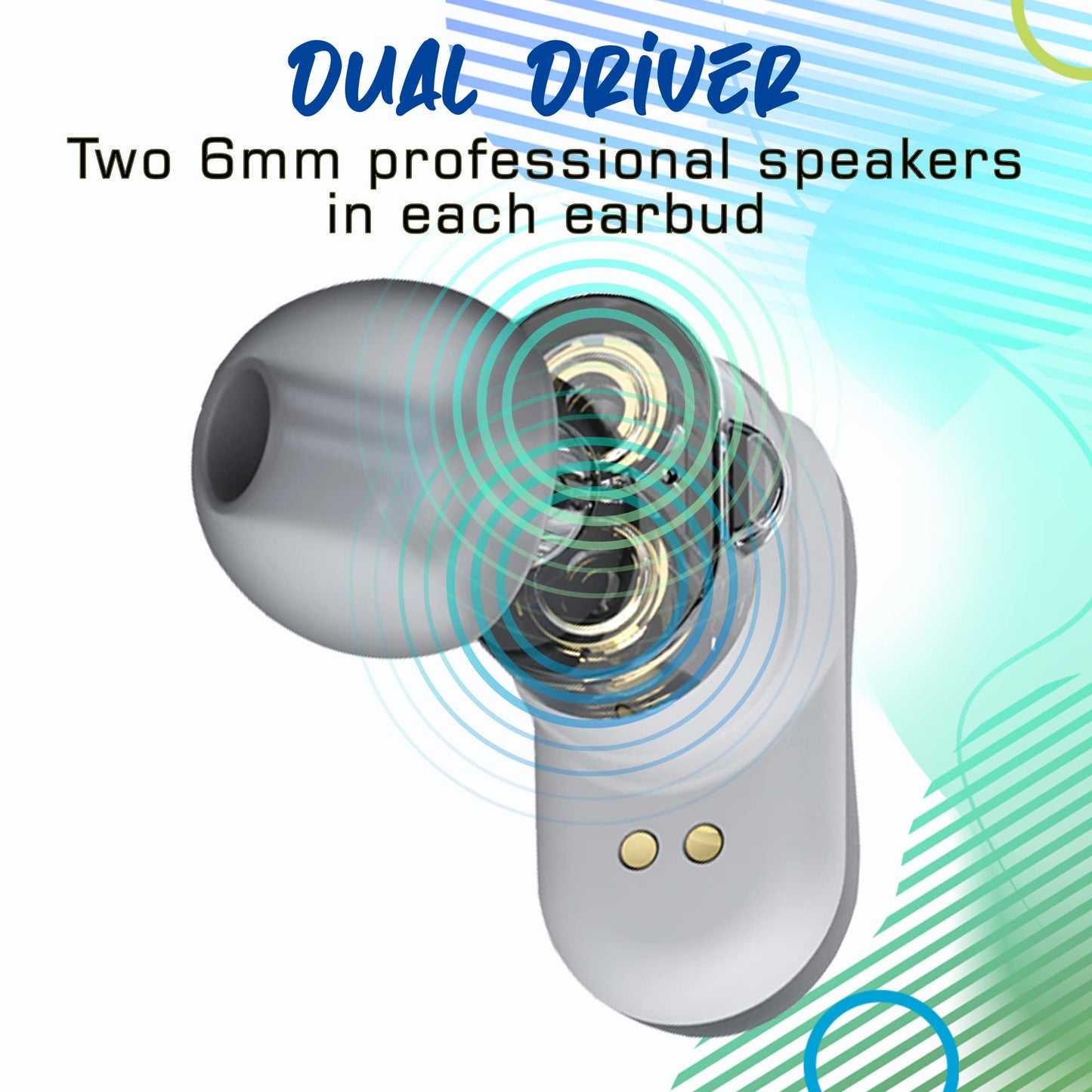 Maxell - 199652, Experience High-Fidelity Sound with Dual-Driver True Wireless Earbuds - Featuring Bluetooth 5.0, 20 Hours of Playtime, Pro Noise…