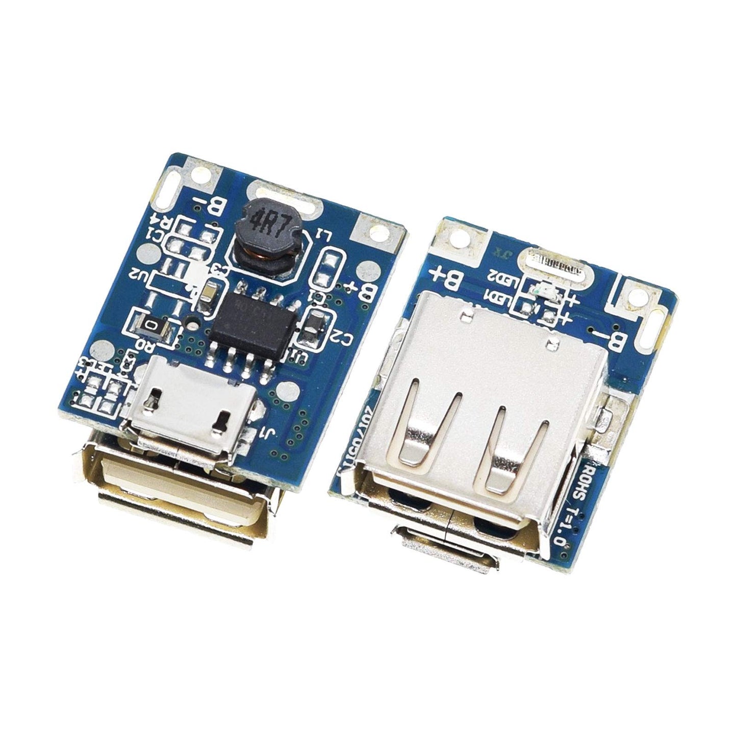 ALAMSCN 12PCS 5V 1A Boost Power Supply Module Lithium Battery Li-ion Charging Protection Board 134N3P DIY Charger LED Display USB and Micro Port