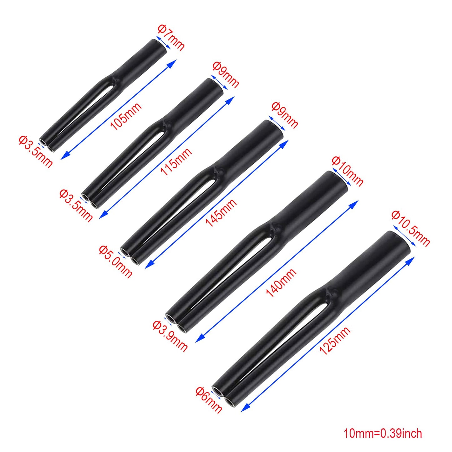Neutrual Cable Pants, Speaker Wire Pants Y Splitter Pant Boot (?10MM-2x 4MM-4PACK) Dressing Up Or Protecting Your Speaker Cables, Audio Subwoofer DIY
