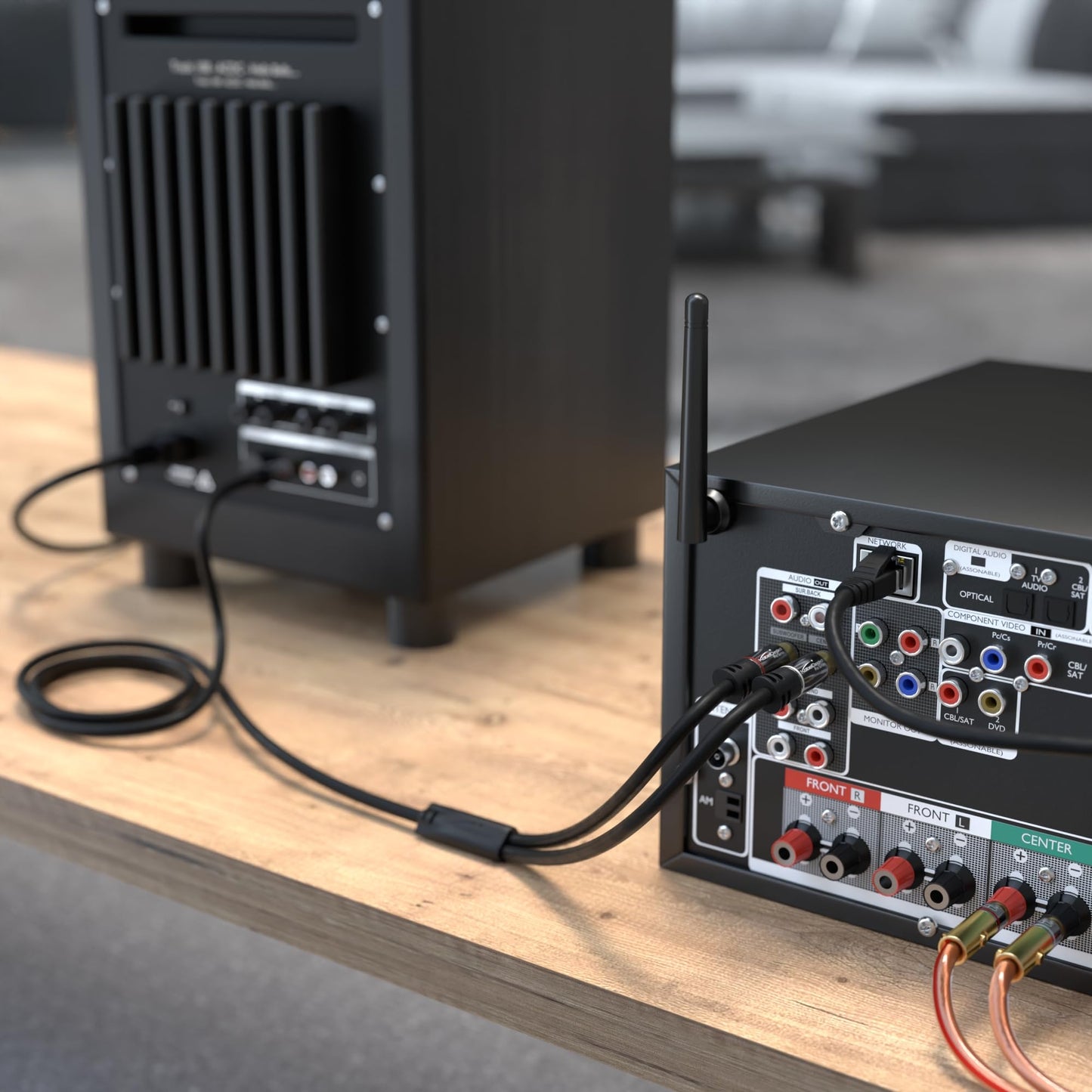 KabelDirekt - RCA/Phono Y Cable - 10ft Long - 1 to 2 RCA/Phono, Stereo Audio Cable (Coax, Male/Male Plugs, Analog/Digital, Adapter