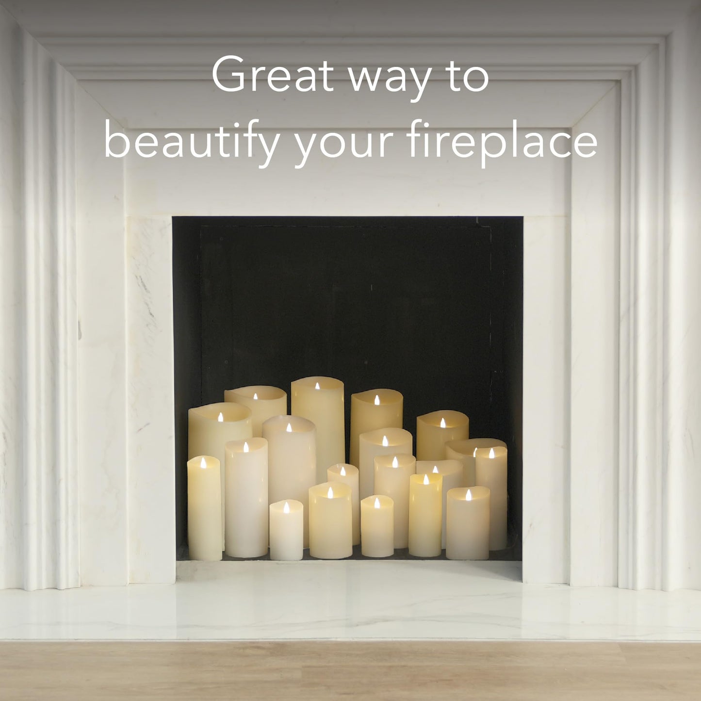 Softflame Flameless LED Candles with Remote Control, 3"x 9"Flickering 3D Moving Flame Battery Operated Candles in Real Wax Shell for Indoor Use, Home