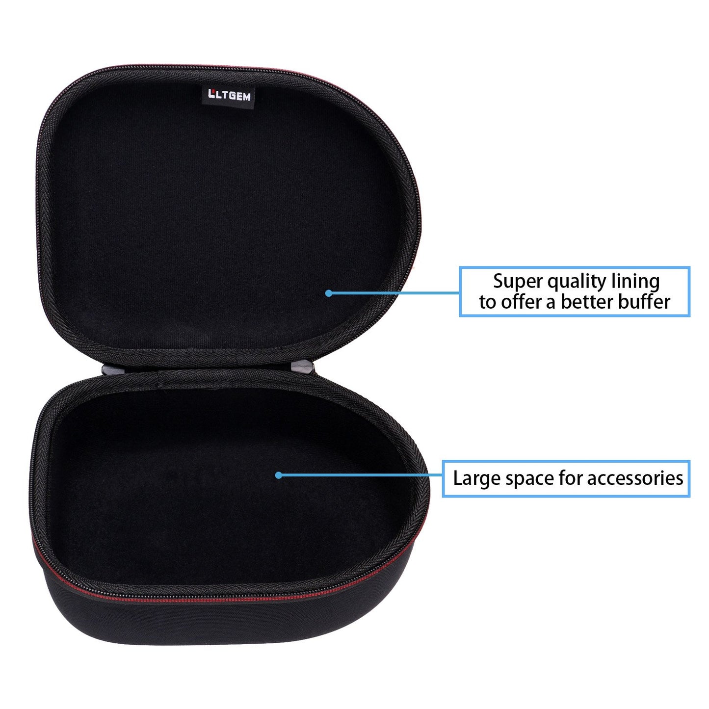 Headphone Case Compatible with Sennheiser HD 280 Pro / 599/600 / 660S2 / 569/490 Pro / 620S / 599 SE Headphones, Black
