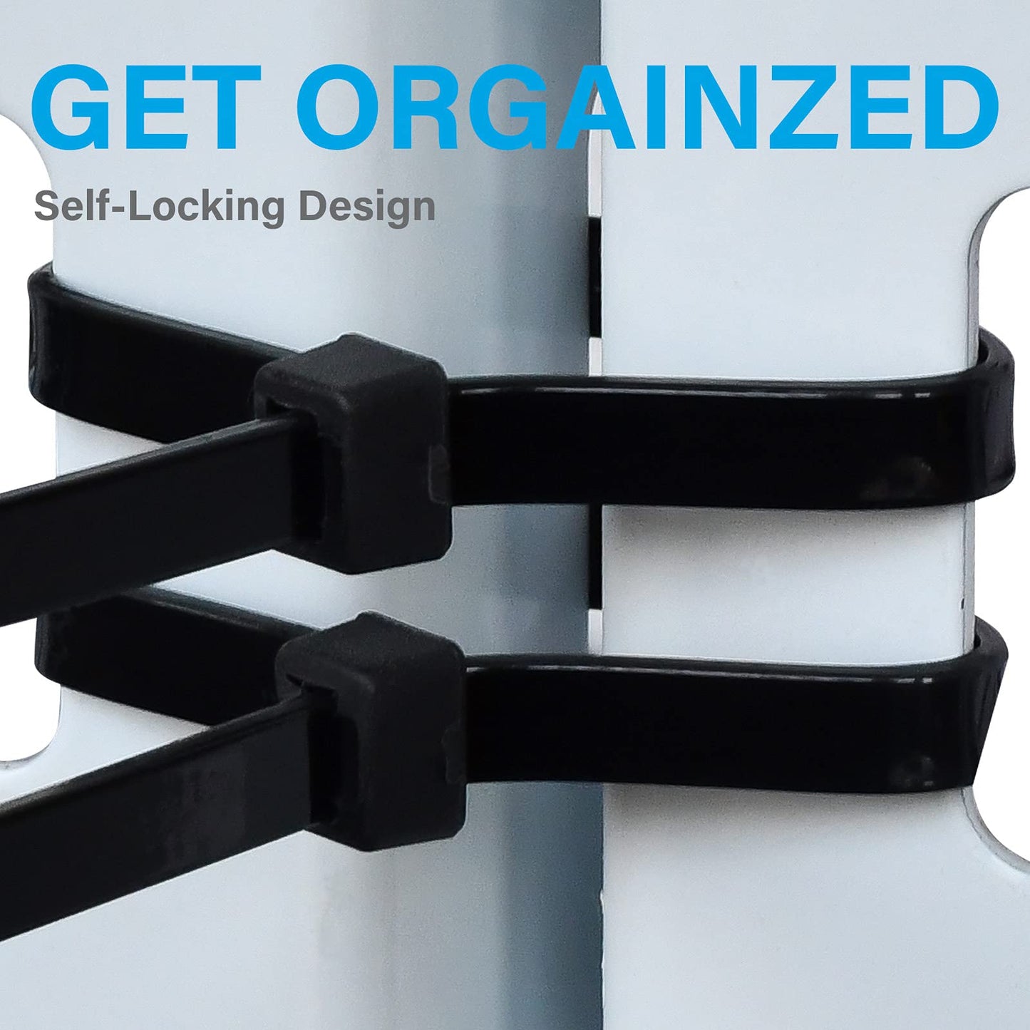 Extra Long Zip Ties Heavy Duty Outdoor, Premium Black Large Zip Ties 48 inch Cable Ties with 175 Pounds Tensile Strength, 12 PCS