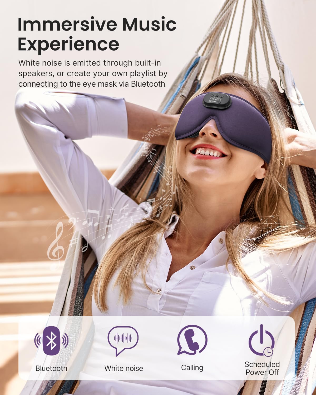 RENPHO Sleep Headphones 2025 New Ultra Soft Sleep Mask with 5.2 Bluetooth HD Headphones, 3D Blackout Wireless Headband, Eye Mask for Sleeping…