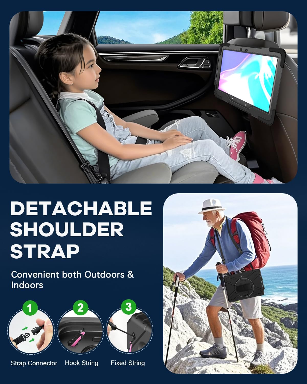 DreamerX for Samsung Galaxy Tab Active5 Pro 2025/Active 4 PRO/Active PRO 10.1 Case, Heavy Duty Rugged Shockproof Drop Protection Cover with 360