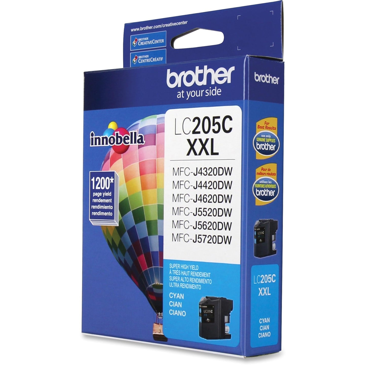Brother Printer LC205C Super High Yield Ink Cartridge, Cyan