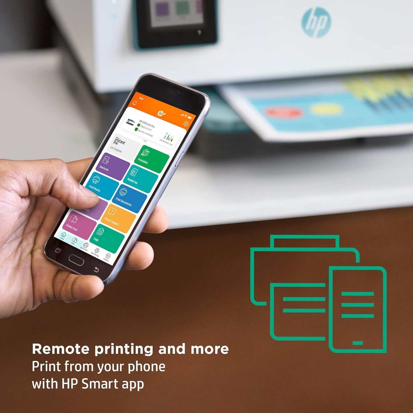 HP OfficeJet Pro 8028e All in One Wireless Printer Scanner Copier Fax Inkjet Print 2.7 Inch Touchscreen 2 Months of Instant Ink 20 ppm Black 10 ppm