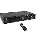 Pyle Bluetooth 5.1 Amplifier - Home Audio / Theater / Karaoke Receiver with 5 Channels and Subwoofer Out - 2 Mic Inputs w/ Echo, USB-A / SD Reader