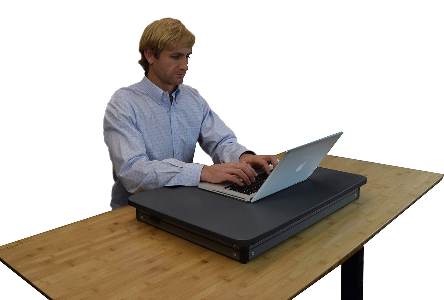 Uncaged Ergonomics CHANGEdesk Mini - Affordable Height Adjustable Stand Up Desk Conversion and Laptop Standing Desk Converter (2 Pack | Black)