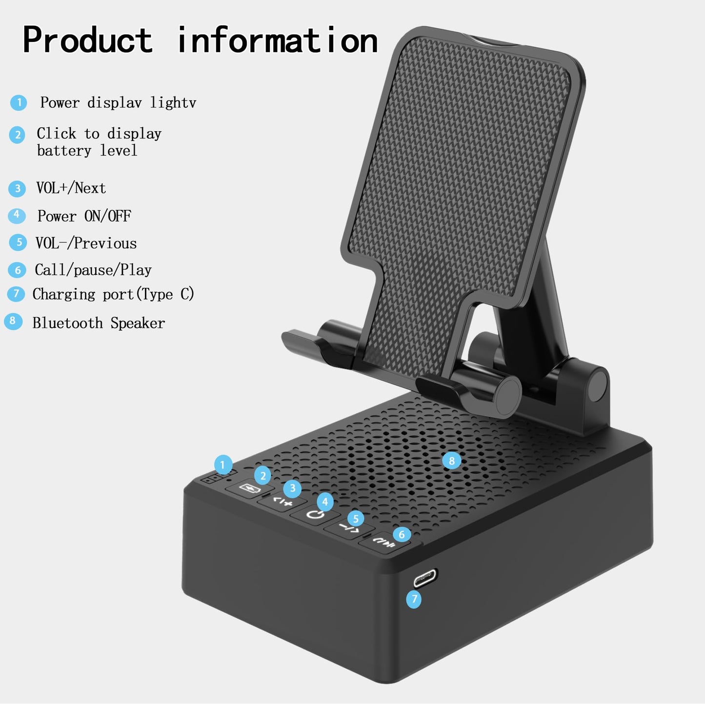Gifts for Dad Boyfriend,Cell Phone Stand with Wireless Bluetooth Speaker,HD Surround Sound Bluetooth Speaker for Home Kitchen and Outdoors Compatible