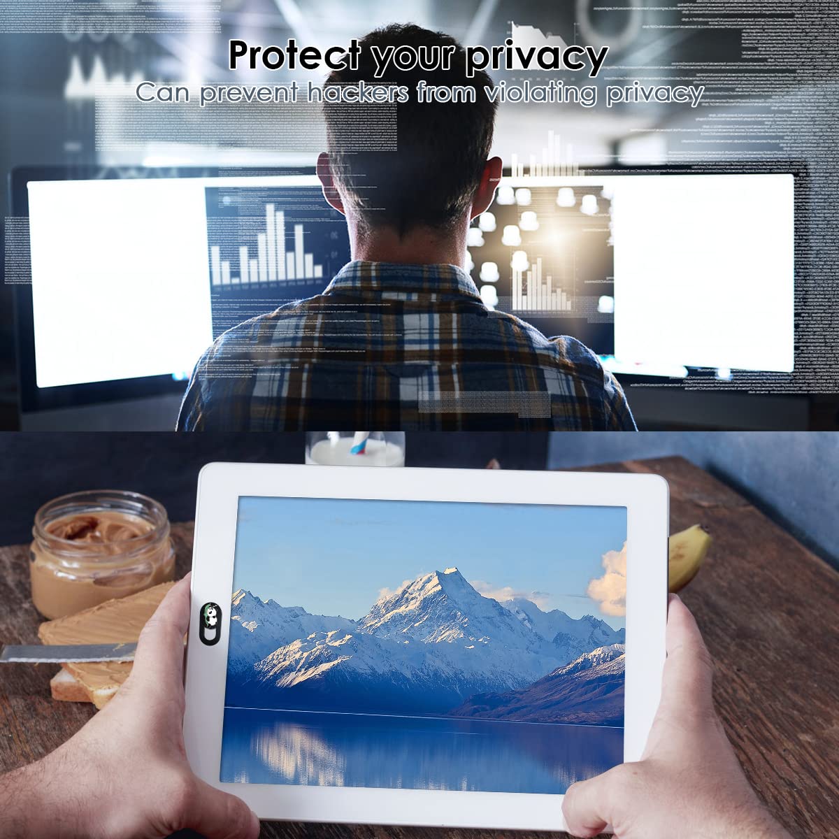 Webcam Laptop Camera Cover Slide, Cute Pattern Web Camera Cover, 0.02-Inch Ultra-Thin Fits for Laptop MacBook Pro iMac Air Computer Smartphones