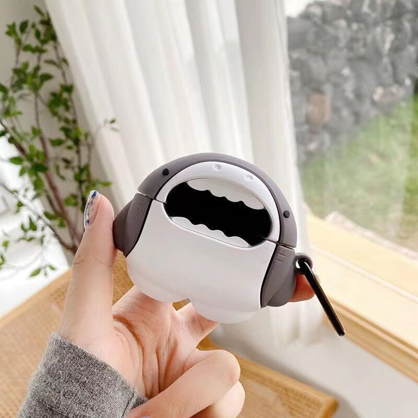 Cute Shark Case for Airpods Pro/Pro 2 Gen Cases 2023/2022/2019, Funny 3D Cartoon Kawaii Cool Cover with Cleaning Kit & Keychain for Apple Airpod Pro