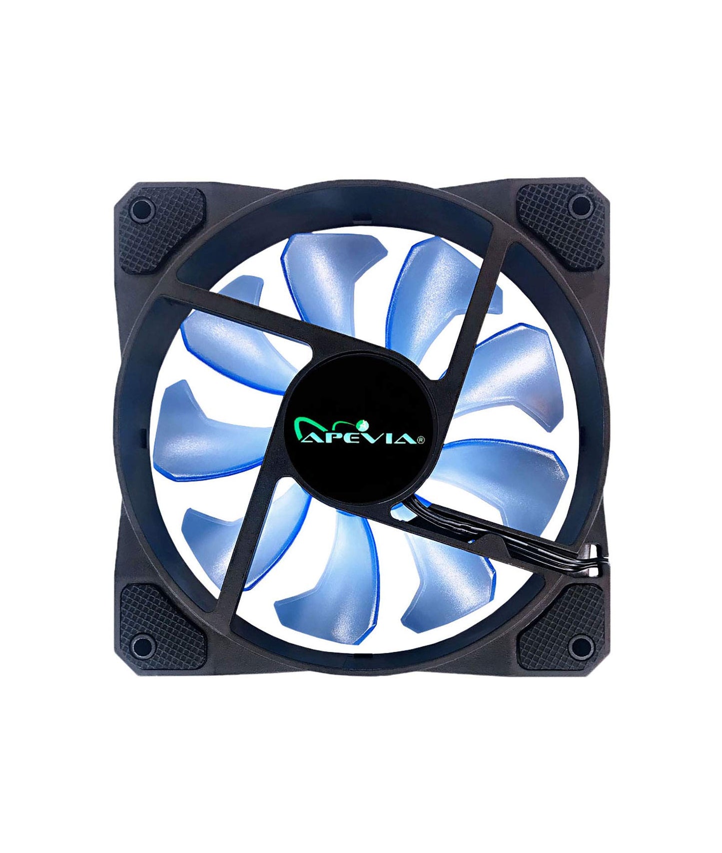 APEVIA CO12L-BL Cosmos 120mm Blue LED Ultra Silent Case Fan w/ 16 LEDs & Anti-Vibration Rubber Pads