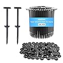 Upgrade Double-Sided Nylon Universal Cable Tie Buckle for Car, 120pcs Fold-Head Design for Easy Piercing, Zip Tie Clips for Mudguard Fender Bumper