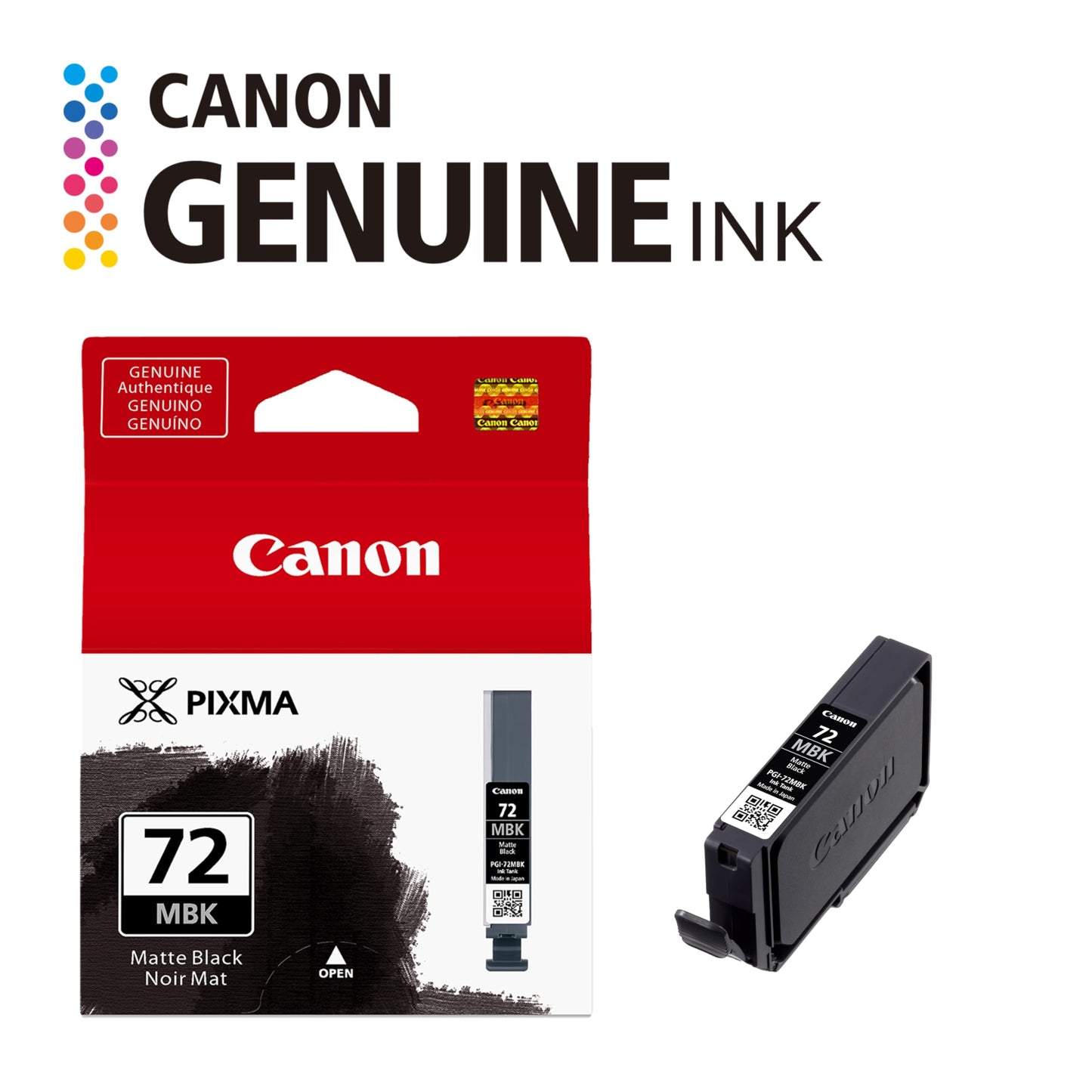 Canon PGI-72 Genuine Matte Black Ink Tank, Compatible with PIXMA PRO-10 Printers