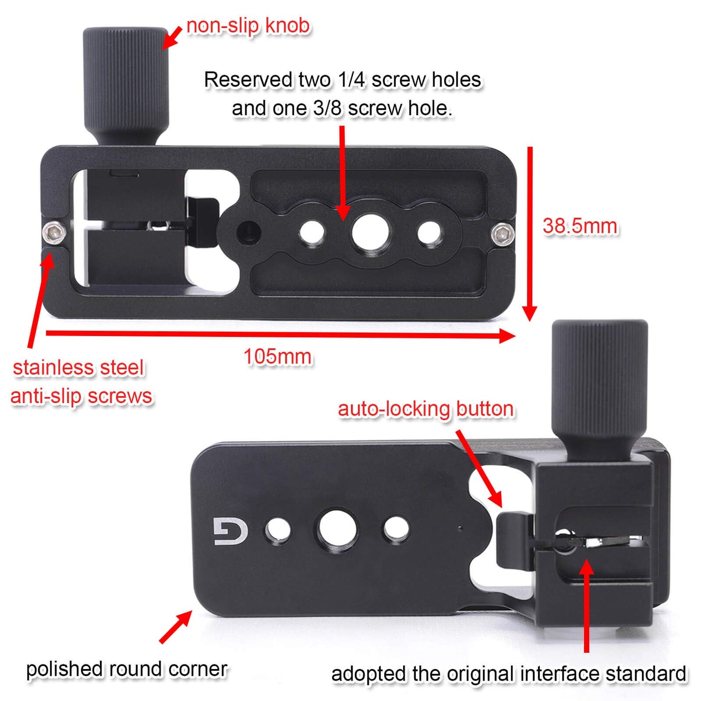 iShoot Lens Collar Replacement Foot, Tripod Mount Rings Stand Base Compatible with Sony FE 200-600mm f/5.6-6.3 G OSS Lens SEL200600G, Built-in