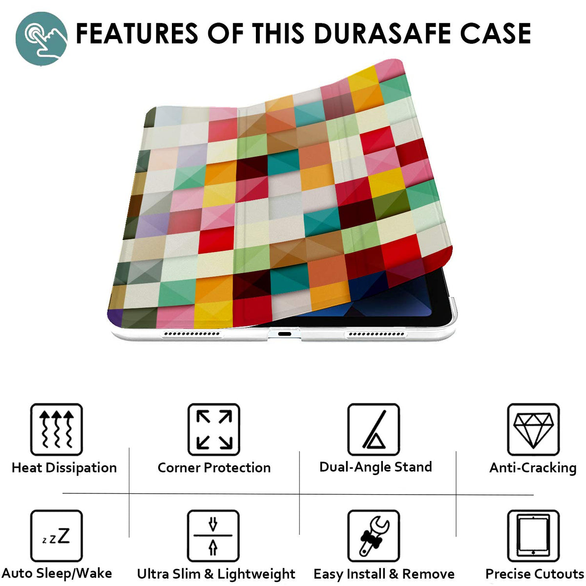 DuraSafe Cases for iPad Pro 12.9 3rd Gen 2018 PC Case A1876 MTEL2LL/A MTEM2LL/A A2014 MTFN2LL/A MTFL2LL/A MTFP2LL/A MTFQ2LL/A A1983